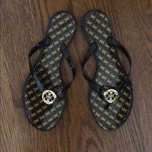 Black and gold Guess Sandals
